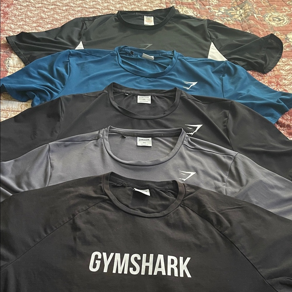 Gymshark Short Sleeve Tees - Black, Blue, Gray